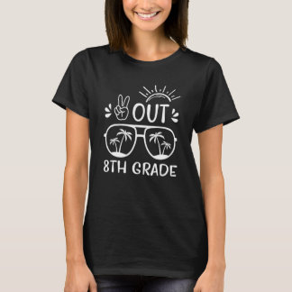 Letzter Tag der Schule Frieden aus der 8. Klasse L T-Shirt