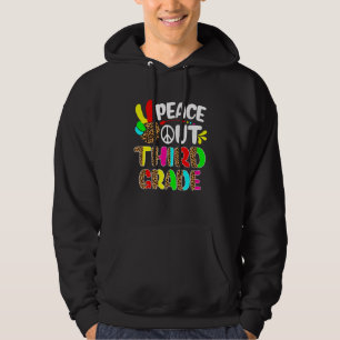Letzter Tag der Schule Leopard Frieden aus der 3. Hoodie