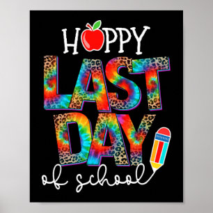 Letzter Tag der Schule Leopard Lehrer Ende der Sch Poster