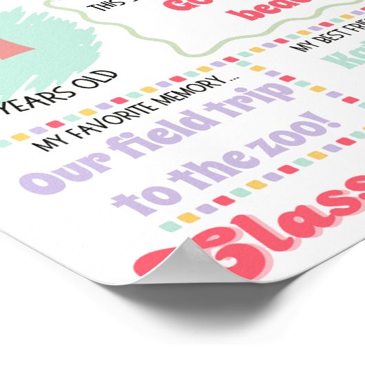 Letzter Tag der Schule Poster (Ecke)