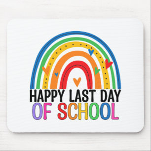 Letzter Tag der Schule Rainbow-Lehrer Schulende En Mousepad