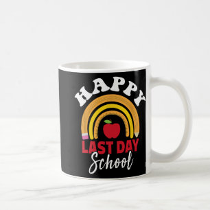 Letzter Tag der Schule Rainbow Leopard Lehrer Stud Kaffeetasse