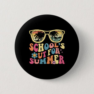 Letzter Tag der Schule Retro Lehrer Schule#39;s ou Button
