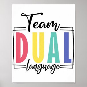 Letzter Tag der Schule Squad Team duale Sprachunte Poster