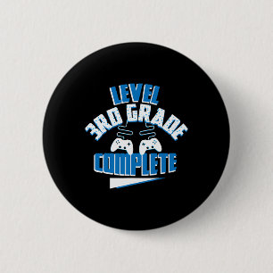 Letzter Tag der Schule Stufe 3 abgeschlossen Gamer Button