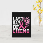 Letzter Tag des Chemo rosa Brustkrebs Bewusstsein Karte (Gelbe Blume)