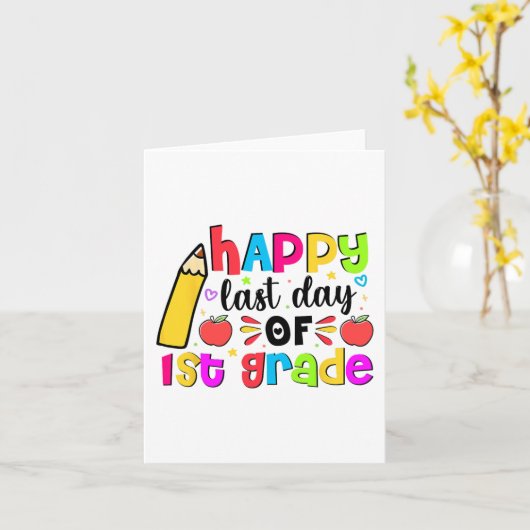 Letzter Tag des ersten Schulabschlusses Karte (Gelbe Blume)