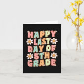 Letzter Tag Niedlicher Groovy 5. Klasse Teac Karte (Gelbe Blume)