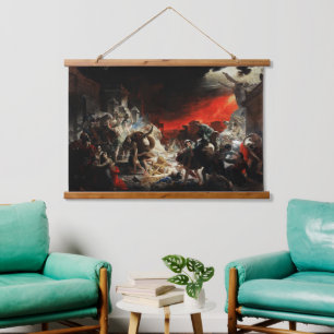 Letzter Tag Pompeiis von Karl Bryullov Wandteppich Mit Holzrahmen