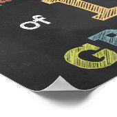 Letzter Tag Zeichen der 1. Klasse Poster (Ecke)