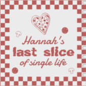 Letzter Teil des Single Life Pizza Box Bach Label (Vorderseite)