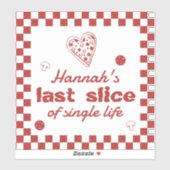 Letzter Teil des Single Life Pizza Box Bach Label (Blatt)