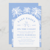 Letzter Toast am Brautparty am Strand Einladung (Vorne/Hinten)