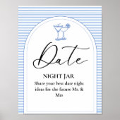 Letzter Toast Am Coast Datum Hochzeitszeichen Poster (Vorne)