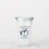 Letzter Toast am Junggeselinnen-Abschied am Strand Acryltrinkbecher (Vorderseite)
