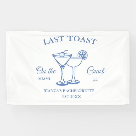 Letzter Toast am Junggeselinnen-Abschied am Strand Banner (Horizontal)