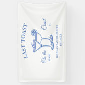 Letzter Toast am Junggeselinnen-Abschied am Strand Banner (Vertikal)