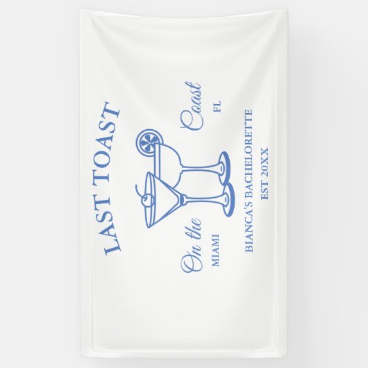 Letzter Toast am Junggeselinnen-Abschied am Strand Banner (Vertikal)