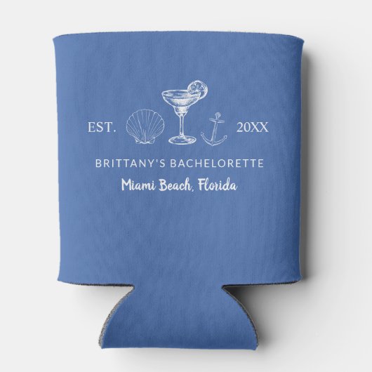 Letzter Toast am Junggeselinnen-Abschied am Strand Dosenkühler (Rückseite)