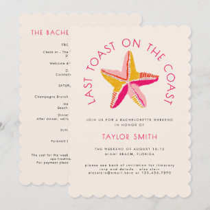 Letzter Toast am Junggeselinnen-Abschied am Strand Einladung