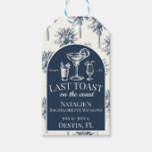 Letzter Toast am Junggeselinnen-Abschied am Strand Geschenkanhänger (Vorderseite)