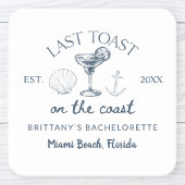 Letzter Toast am Junggeselinnen-Abschied am Strand Rechteckiger Pappuntersetzer