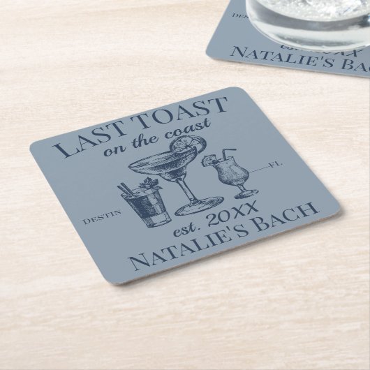 Letzter Toast am Junggeselinnen-Abschied am Strand Rechteckiger Pappuntersetzer (angewinkelt)
