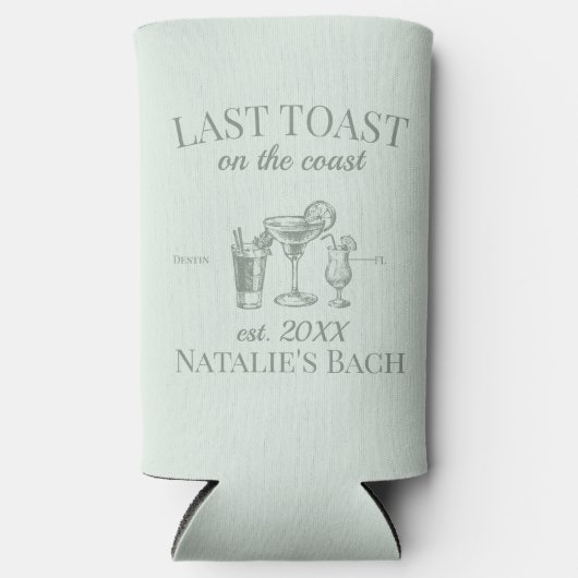 Letzter Toast am Junggeselinnen-Abschied am Strand Selters Dosenkühler (Vorderseite)