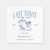 Letzter Toast am Junggeselinnen-Abschied am Strand Serviette (Vorderseite)