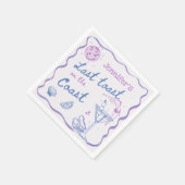 Letzter Toast am Junggeselinnen-Abschied am Strand Serviette (Ecke)