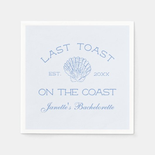 Letzter Toast am Junggeselinnen-Abschied am Strand Serviette (Vorderseite)