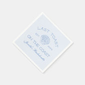 Letzter Toast am Junggeselinnen-Abschied am Strand Serviette (Ecke)