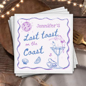 Letzter Toast am Junggeselinnen-Abschied am Strand Serviette