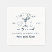 Letzter Toast am Junggeselinnen-Abschied am Strand Serviette (Vorderseite)
