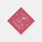 Letzter Toast am Junggeselinnen-Abschied am Strand Serviette (Ecke)