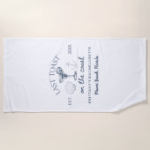 Letzter Toast am Junggeselinnen-Abschied am Strand Strandtuch (Vorderseite)