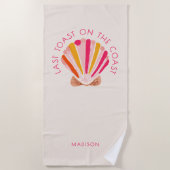 Letzter Toast am Junggeselinnen-Abschied am Strand Strandtuch (Vorderseite)