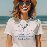 Letzter Toast am Junggeselinnen-Abschied am Strand T-Shirt<br><div class="desc">Feiern Sie stilvoll mit dem letzten Toast am Junggeselinnen-Abschied an der Küste. Dieses stilvolle und unterhaltsame Hotel besticht durch sein lebhaftes Design und eignet sich ideal für Junggeselinnen-Abschiede am Strand. Aus weichem, atmungsaktivem Stoff gefertigt, garantiert es Komfort während all Ihrer Festlichkeiten. Der spielerische Slogan und die Grafik zum Thema Strand...</div>