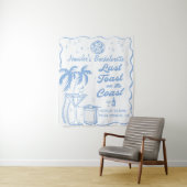 Letzter Toast am Junggeselinnen-Abschied am Strand Wandteppich (Beispiel)