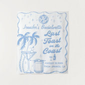 Letzter Toast am Junggeselinnen-Abschied am Strand Wandteppich (Vorderseite)