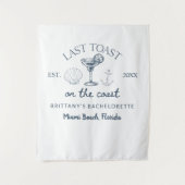 Letzter Toast am Junggeselinnen-Abschied am Strand Wandteppich (Vorderseite)