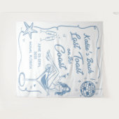 Letzter Toast am Junggeselinnen-Abschied am Strand Wandteppich (Vorderseite (Horizontal))