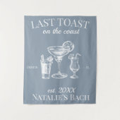 Letzter Toast am Junggeselinnen-Abschied am Strand Wandteppich (Vorderseite)