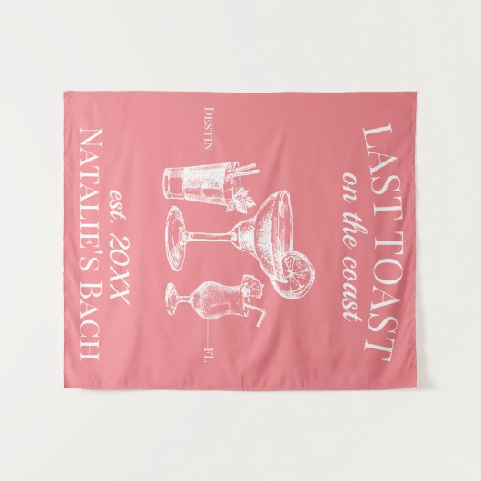 Letzter Toast am Junggeselinnen-Abschied am Strand Wandteppich (Vorderseite (Horizontal))