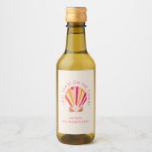 Letzter Toast am Junggeselinnen-Abschied am Strand Weinetikett (Vorderseite)