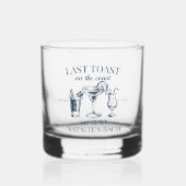 Letzter Toast am Junggeselinnen-Abschied am Strand Whiskyglas (Vorderseite)