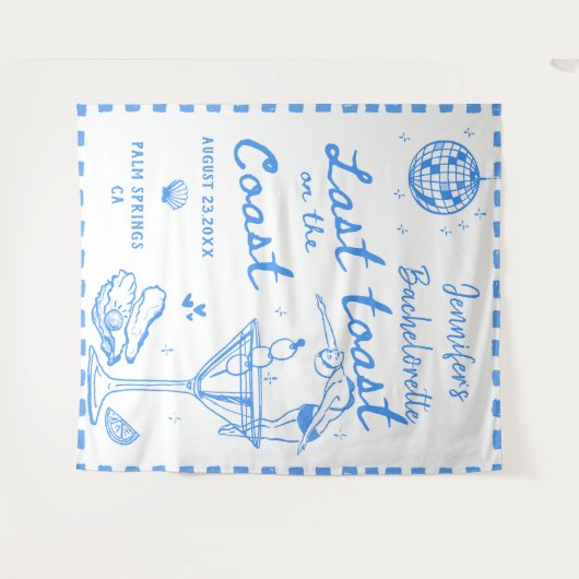 Letzter Toast am Junggeselinnen-Abschied an der Kü Wandteppich (Vorderseite (Horizontal))