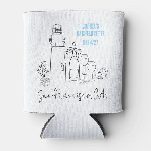 Letzter Toast am Junggeselinnen-Abschied der Küste Dosenkühler (Vorderseite)