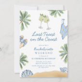Letzter Toast am Junggeselinnen-Abschied der Küste Einladung (Vorderseite)