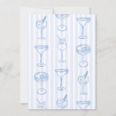 Letzter Toast am Junggeselinnen-Abschied der Küste Einladung (Rückseite)